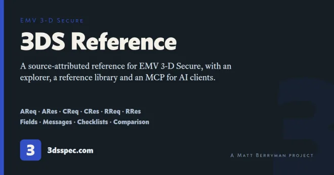 3dsspec.com: 3DS Reference, a source-attributed reference for EMV 3-D Secure